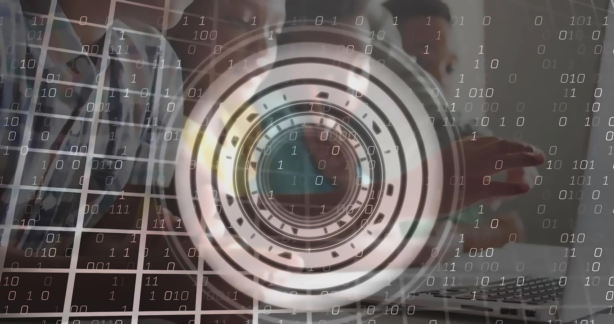 Data visualization workspace with multiple screens displaying blockchain network analytics